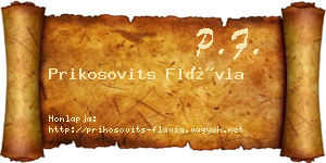 Prikosovits Flávia névjegykártya